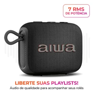 Caixa De Som Speaker Aiwa AWS-SP-07-B 7w Bluetooth Ipx6 Preto - Imagem 3