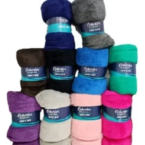 Kit 2 Cobertor Mantinha Microfibra Casal Manta Macia Diversas Cores Lisa Sortida - Imagem 1
