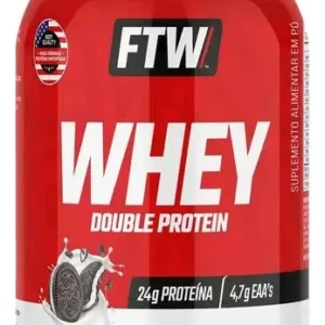 Whey Protein Double Protein Ftw 900g - Suplemento Em Pote Sabor Cookies - Imagem 1