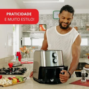 Air Fryer 7l 1500w Amvox Arf 1565 Tamanho Familia Inox - Imagem 8