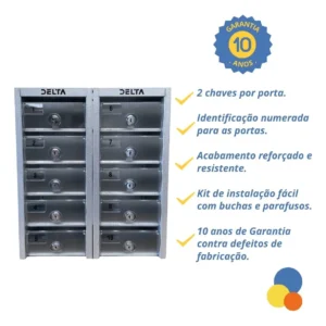 Armário Para Celular 10 Portas Aço Com Visor Transparente - Imagem 4