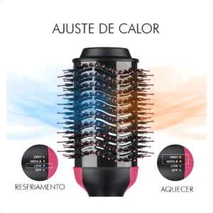 Escova Secadora 4 Em 1 Profissional 1200w Seca Alisa Modela Cabelo - Imagem 8