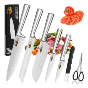 Kit 7 Facas Para Conjuntos De Cozinha - Robustas E Afiadas - Imagem 1