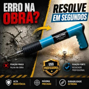 Pistola Fixação Finca Pino Ação Direta Pregos + Maleta Epi Pinador Pregador Grampeador Rebitador De Prego Pressão Manual Ferramenta Para Drywal Gesso Concreto Aço Parede Forro Pvc Grampo Kit Premium - Imagem 6