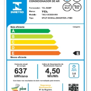 Split Hi Wall Inverter Tcl Elite Gv 12000 Btu Frio 220 V - Imagem 6