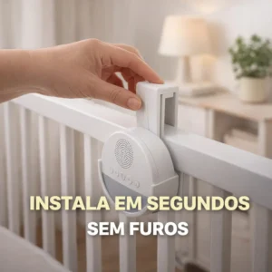 Suporte Ruído Branco Bebê Encaixe Seguro Berço Sem Furos - Imagem 7