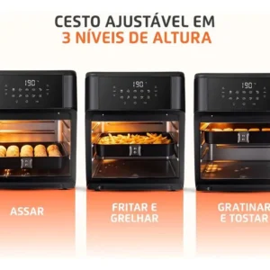 Fritadeira Elétrica AFON-12L-BG Forno Oven 12 Litros Preto Mondial - Imagem 6