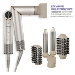 Secador De Cabelos Philco PSC3500 4 Em 1 dobrável Motor BLDC Prateado - Imagem 6