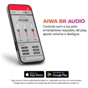 Caixa De Som Speaker Aiwa AWS-SP-07-B 7w Bluetooth Ipx6 Preto - Imagem 7