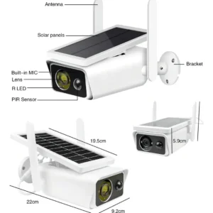 Câmera Ip Bullet Segurança Wifi Ip66 Energia Solar Full Hd Cor Branco - Imagem 8