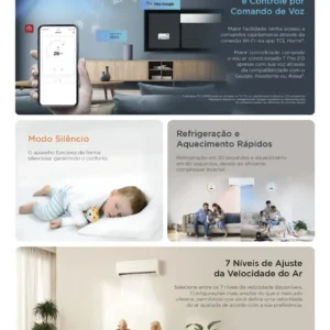 Ar Condicionado Split Hw Tcl T-pro 2.0 Inverter 12k F 220v - Imagem 5