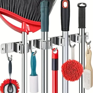 Suporte Pendurador 9 Acessórios Para Vassouras E Esfregões - Imagem 1