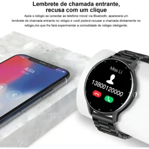 Smartwatch Mertto Esportivo ZL02 Com 2 Pulseiras, Tela de 1.39" para Android e iOS - Imagem 7