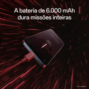 Smartphone Oppo Reno 14F 5G Dark Side Edition 256GB 24GB Ram (12GB + 12GB Virtual Ram) Bateria 6000 mAh Câmera AI 50MP NFC IP69 - Imagem 5
