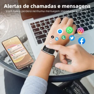 Relógio Inteligente Smart Band Sports E À Prova De Água Caixa Branco - Imagem 2