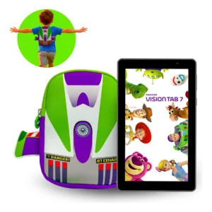 Tablet Infantil Positivo Vision TAB 7 Toy Story Disney 3GB RAM 64GB (expansível até 512GB) Octa-Core Tela 7” Wi-fi Android 14 Go, acompanha Mochila do Buzz Lightyear e Capa de Proteção de Silicone - Imagem 1