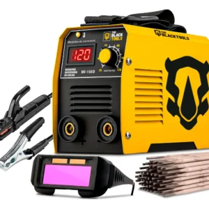 Máquina Inversora De Solda Mma Mi150d 120a Com Eletrodo E Óculos The Black Tools - Imagem 1