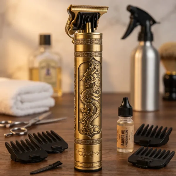 Máquina de Cortar Cabelo e Barba Bahrein Dragão Profissional Sem Fio