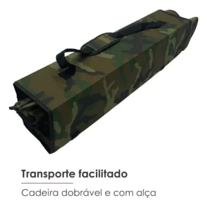 Cadeira Dobravel Camuflada Pescador Com Teto Porta Copos - Imagem 3