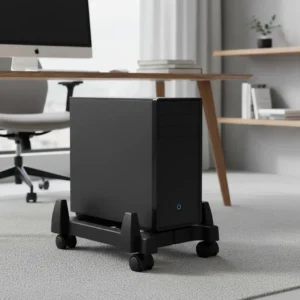 Carrinho para cpu suporte Nobreak Gabinete com Rodinhas Preto Force Line - Imagem 5