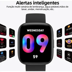 Smartwatch Tassos Sw001-ouro Sw001 Tela De 1.83 Com Pulseira De Abs - Cor Preto - Imagem 8
