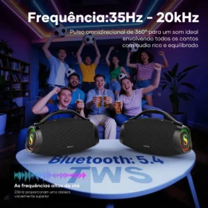 Caixa De Som Sabala Dr-300 Bt5.4 200w 39000mah Rgb App 36h - Imagem 3