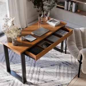 Mesa Escrivaninha Para Escritório Com Gaveta Estilo Industrial Web Home Móveis - Imagem 6