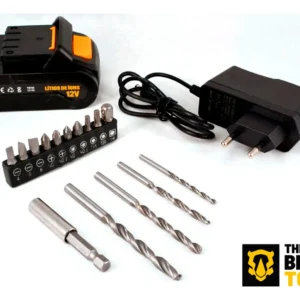 Furadeira Parafusadeira Sem Fio A Bateria Tb-12e 12v 3/8 10mm Com Maleta E Acessórios The Black Tools - Imagem 7