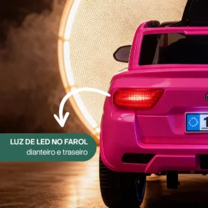 Carrinho Elétrico Infantil Com Controle Remoto Toyota Cor Rosa-chiclete Voltagem Do Carregador 127/220v - Imagem 4