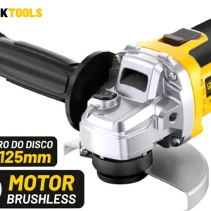 Esmerilhadeira Lixadeira Angular Sem Fio Com 2 Baterias 21v 4000mah 4.1/2 125mm Maleta Tca21bt The Black Tools - Imagem 6
