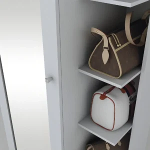 Sapateira 1 Porta Com Espelho Duetto Branco - Henn - Imagem 7