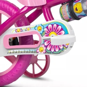 Bicicleta Infantil Aro 12 Nathor Flower Rosa Menina 2-5 Anos - Imagem 7