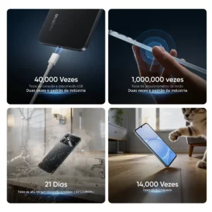 Celular Smartphone Realme Note 80s 128gb 4gb Ram Dual Sim Azul Bateria 6000mah Ultrafino 7,94 Mm Resistência À Poeira E Água Ip54 - Imagem 8