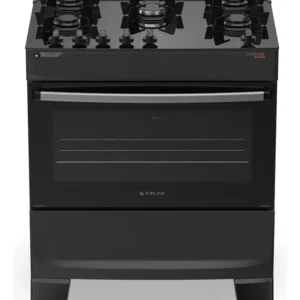 Fogão 5 Bocas Atlas Atenas Glass A Gás com Mesa de Vidro e Mega Chama Preto Bivolt - Imagem 2