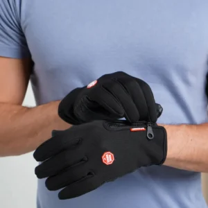 Par Luva Motoqueiro Térmica E Impermeável Com Touch Screen Cor Preto Tamanho Único - Imagem 6