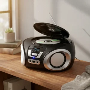 Micro System Megastar Mp-1842bt Radio Portatil Com Bluetooth USB FM Com Entrada Auxiliar in Fone e Toca CD - Imagem 4
