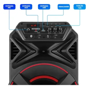Caixa Amplificada Mondial 300W Bivolt CM-300-N - Imagem 5
