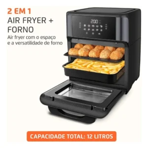 Fritadeira Elétrica AFON-12L-BG Forno Oven 12 Litros Preto Mondial - Imagem 3