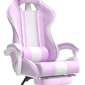 Cadeira Gamer Python Fly Lilás Rosa com Orelhinhas de Coelho Reclinável - Imagem 8