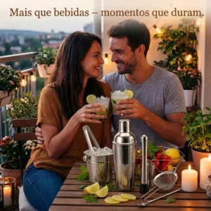 Kit Caipirinha Profissional 7 Peças Inox Coqueteleira 750 Ml - Imagem 8