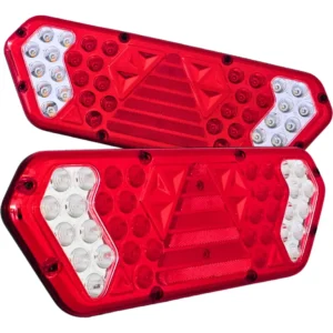 Par Lanterna Traseira Carreta Guerra Led Caminhão 12/24v - Imagem 7