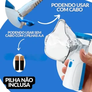 Inalador Portátil Nebulizador Usb Ou Pilhas Adulto Infantil - Imagem 6