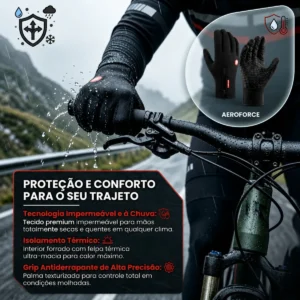 Luva Motoqueiro Térmica Impermeável Touch Screen Frio Par - Imagem 8