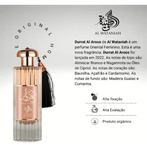 Perfume Árabe Durrat Al Aroos Feminino 85ml Edp Original - Imagem 3
