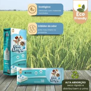 Tapete Higiênico 80x60 30un Pata Limpa Descartável Cachorro Pet Cão Fralda Manta Absorvente - Imagem 7