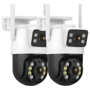 Kit 2 Camera Segurança A31 Icsee Prova D'agua Lente Dupla Cor Branco/preto Estary Shop - Imagem 1