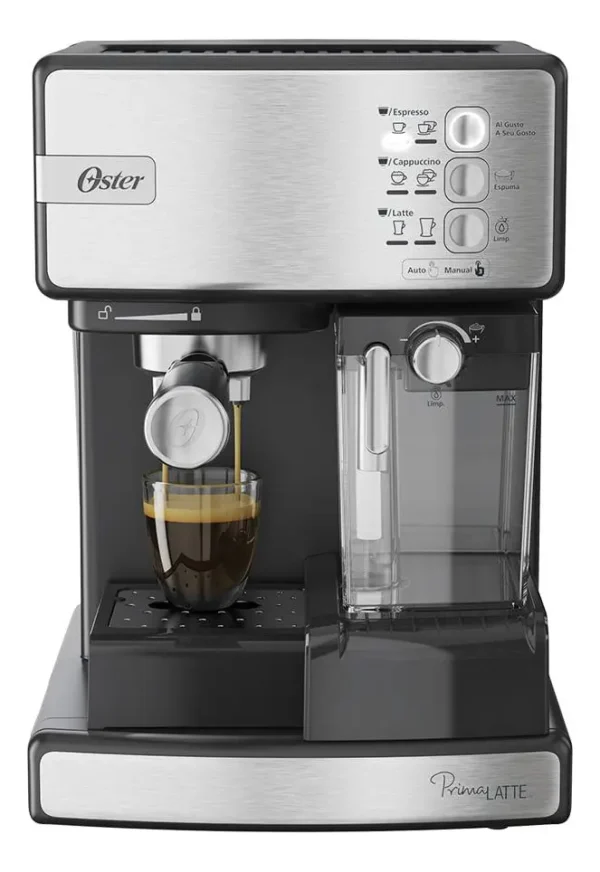 Cafeteira Espresso Oster Nova Primalatte Inox Cor Prateado