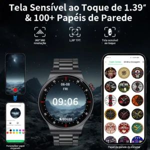 Smartwatch FoxBox Sport com Tela HD de 1.39" para Chamadas Bluetooth e Saúde - Imagem 3