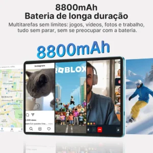 Tablet Hancdon Pro12 Gemini AI Tablets Android 15 12gb Ram 512gb Rom 8800mAh 5g Tablet Pab Wifi Tablet pad, Tablet 2 Em 1 De 11.6'' Pad 2560 Px X 1600 Px Hd Tela Selfie 24mp Com Caneta Stylus Cor Azul - Imagem 6