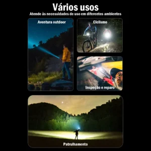 Lanterna Tatica Led Alto Luz Potente Alcance 2km - Imagem 8